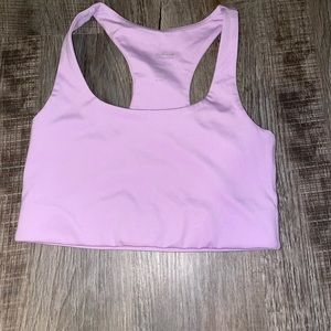 Purple Girlfriend Collective longline sports bra